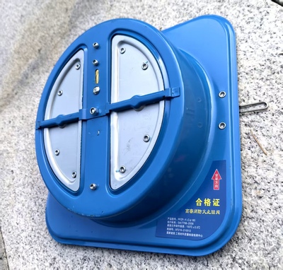 双叶片蓝色烟道防火止回阀 高密闭防火止回阀180口径